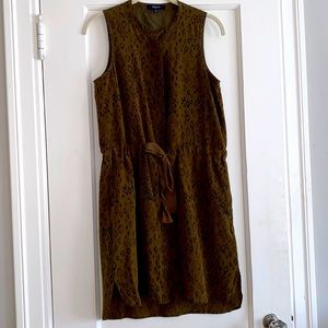 Madewell animal print shirt dress